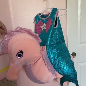 Kids Halloween Costume Mermaid Seahorse